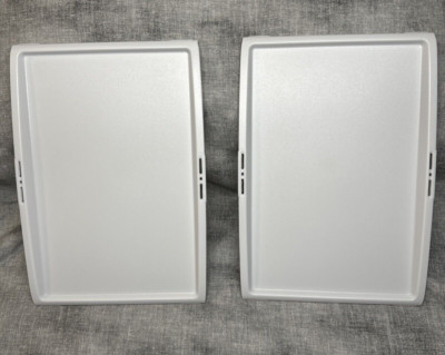 Delta Airlines White Atlas 1/2 Tray 10.5'' x 7.5'' LOT of 2 NEW! Serving Tray