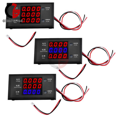 Digital tube display 4-digit Voltage Current power Meter DC 0-500V 0-5000W 10A