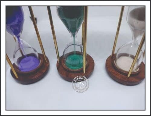 Stylish Sand Timer for Home and Office Décoration Chess Style Wooden Nautical.. - Bild 3 von 4