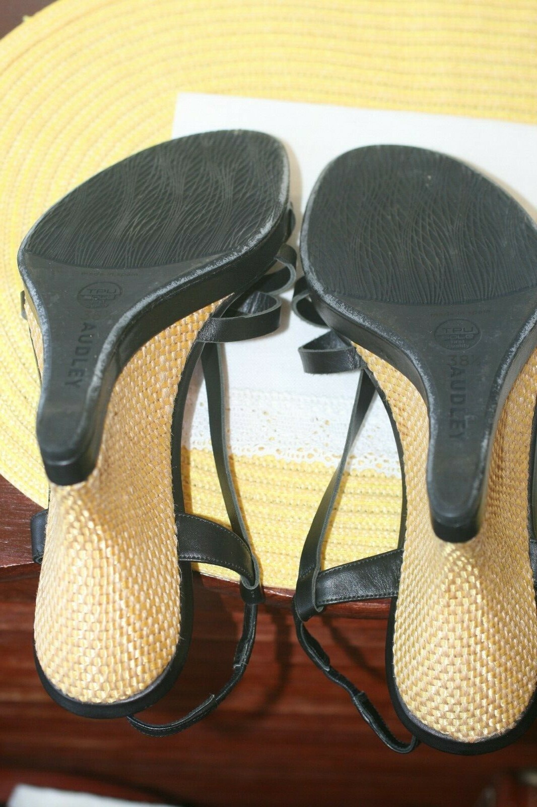 PANTOFOLA D’ORO AUDLEY LONDON SANDALI PLATEAU NERO ORO EU 38 1 2 US: 7 1 2 M MADE IN SPAGNA