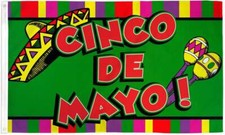 "CINCO DE MAYO" flag 3x5 ft polyester banner sign holiday