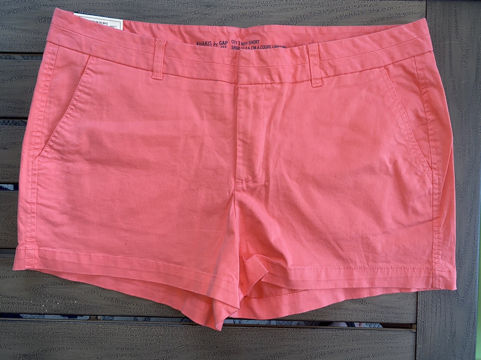 NWT Khakis By Gap Women’s Shorts Size 16 City 3inch Short Coral eBay