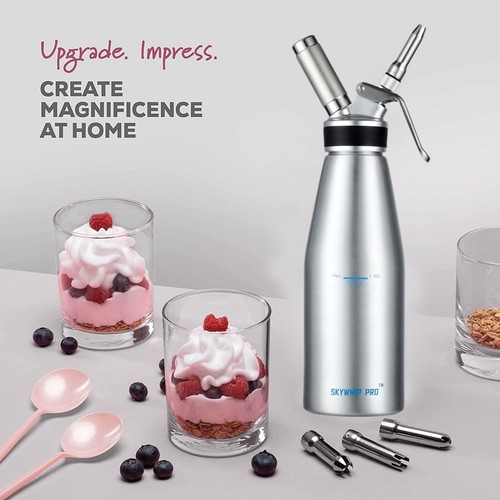SKYWHIP PRO Professional Whip Cream Whipped Chargers Whipper Dispenser 1 L - Picture 2 of 13