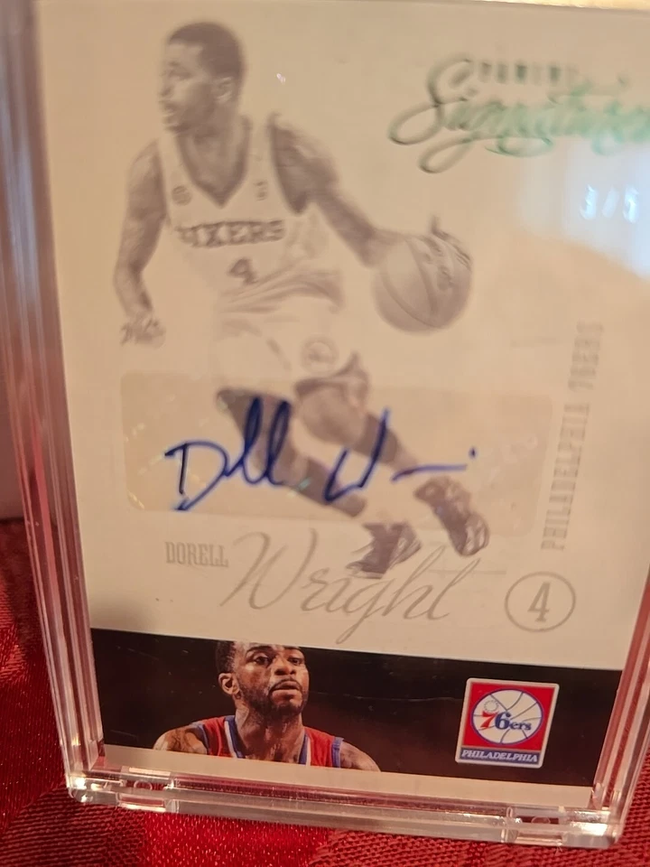 Panini Signatures Dorell Wright 2012-13 lámina verde automática 76ers 3/5 Foto 4 de 4