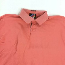 Vtg 80s Hobie Surfing Polo Shirt Mens Size S Surfer Short Sleeve Coral USA Made