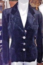 Donna Karan New York Black Velvet Jacket Size Small 2-5 Vintage Euc