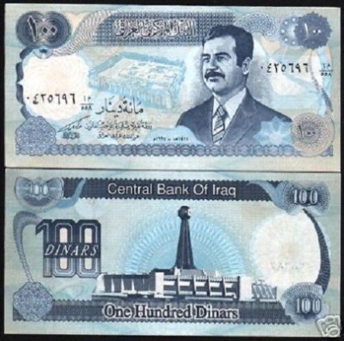 Iraq 100 DINARS P-84 1994-1995 SADDAM UNC Iraqi World Currency Money ...