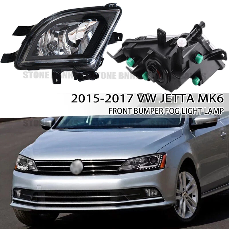 Par de faros antiniebla lentes transparentes parachoques delantero VW Volkswagen Jetta 2015-2018 Foto 3 de 4