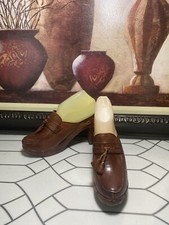 Vintage Qualicraft clog Shoe Heel Brazil wood heel Hippie Boho 8