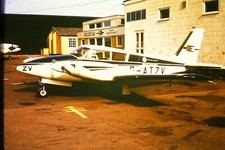 PIPER PA-30-160 TWIN COMANCHE B Aircraft (G-ATZV) - Vintage 35mm SLIDE (c1970s)