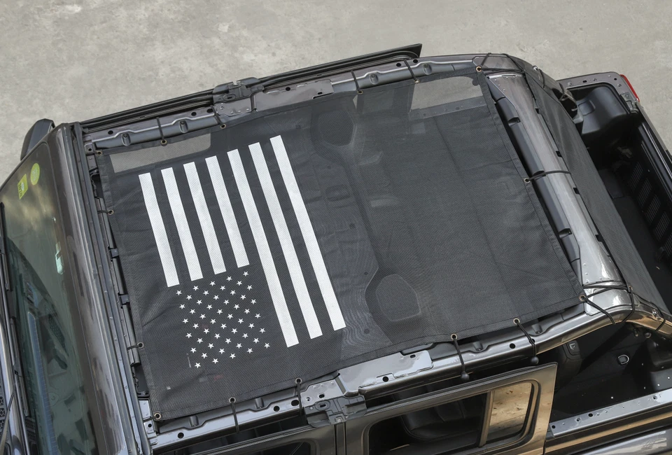 New Car Cover For Jeep Wrangler JL Accessoire Sunshade Cover Roof UV Proof Net - Imagem 4 de 4