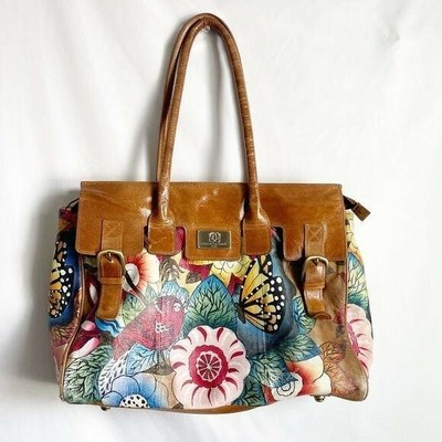 hand painted leather bolsas