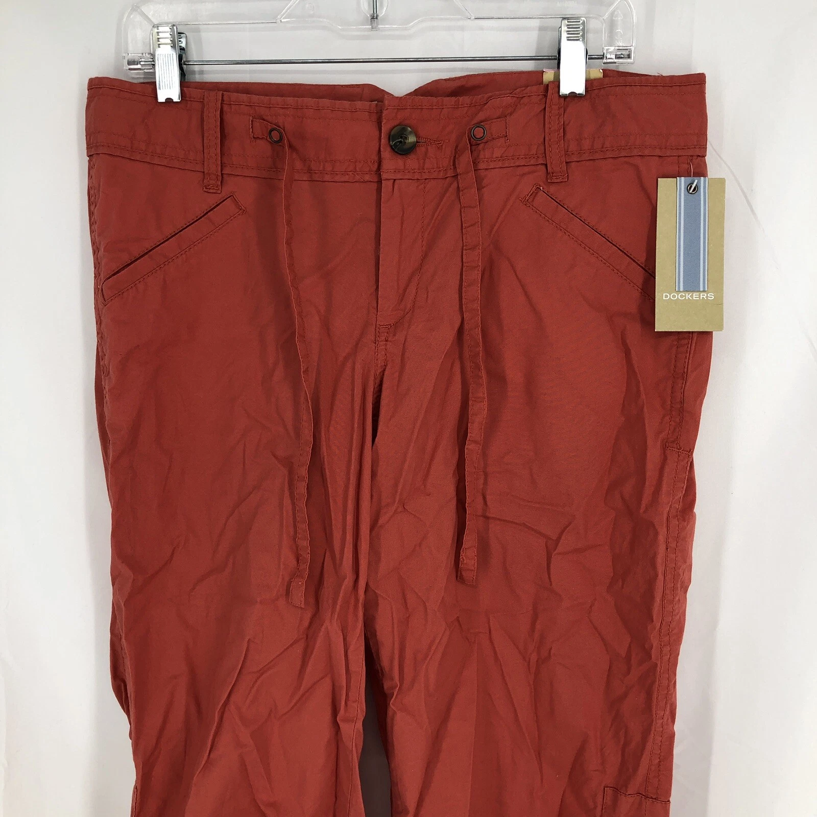 Dockers Mid Rise Curvy Coral Capri Pedal Pusher Short Pants 10 (35x19) NWT