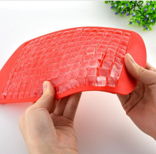 Red 160 Ice Cubes Frozen Mini Cube Silicone Ice Tray 100% Food Grade Silicone - Picture 1 of 12