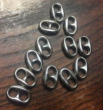 Vintage French Made Silver Plated Metal Mariners Guccie Links Bead Findings Lot