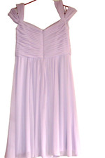 Preowned DAVID 'S 2 Light Purple ,Hollow Out Sleeveless Linen Dress