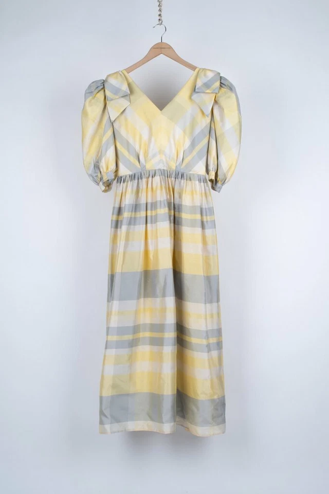 Винтажный карнавальный шелк тафта воздушный шар рукав Puff платье, размер L - Изображение 3 из 4