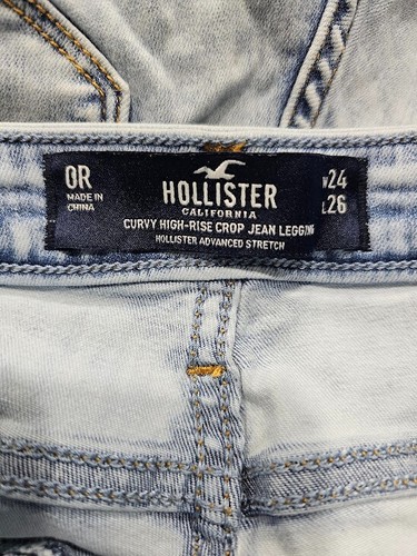 Legging de jean Hollister Curvy tiro alto elástico avanzado talla 0R W24 L26 - Imagen 4 de 4