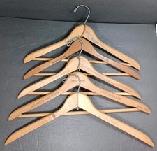 Lot of 5 Wooden Vintage Hangers Hotel Tailor Advertising Hilton Gaylord