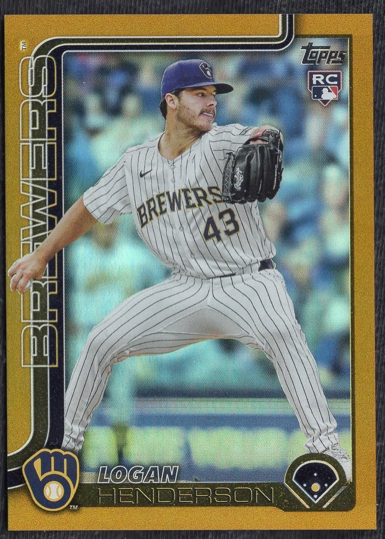 2025 Topps Update GOLD Rainbow Foil #US137 Logan Henderson RC Rookie Card 46/50