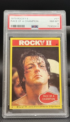 1979 ROCKY II #97 FACE OF A CHAMPION PSA 8  47yr old card
