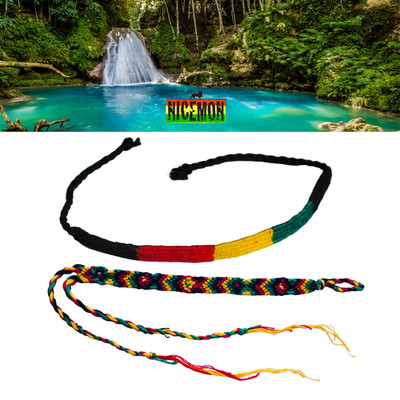 Lot of 2 String Friendship Wrist Ankle Bracelet Hippie Rasta Reggae One Love