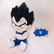 Auténtico muñeco de peluche Vegeta Dragon Ball Z juguete de almohada de animación Toei de 9"