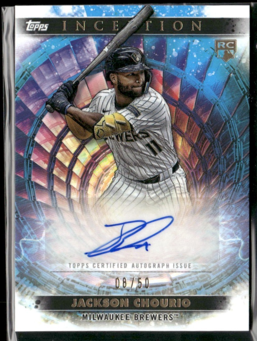 2024 Topps Inception Jackson Chourio RC Charged Particles Auto /50 Brewers