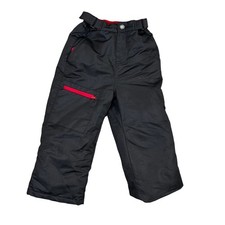 SwissTech Kids Black Snow Pants Ski Insulated Waterproof Size XS 4-5