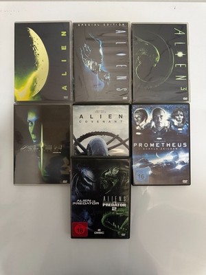 ALIEN 1 - 4 + PROMETHEUS + COVENANT + ALIEN VS PREDATOR 1 und 2 auf 8 DVDs FSK18