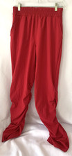 Dance Pants Elastic Waist Ruched Leg Red Adult Small Unisex Balera
