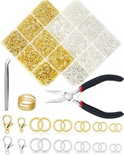 Jewelry Making Kit 2400pcs Jump Rings Pliers Clasps Tools for Necklaces Earrings