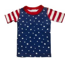 Hanna Andersson Patriotic Star Tee Toddler US 3T Pajama Shirt Fourth of July