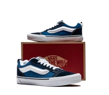 Vans KNU SKOOL Navy / True White Men Women Casual Skate~WOMENS 7.5/MENS 6