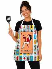 Leos Imports Mexican Loteria Apron La Diablita Adults Unisex Adjustable