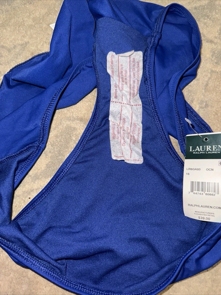 Pantalones de bikini lauren ralph lauren azul talla 16 para mujer nuevos Foto 3 de 4