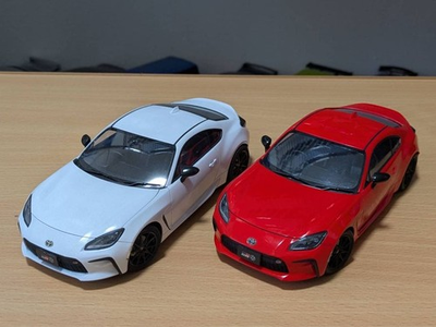 #ad Tamiya 1 24 Toyota GR86 2pcs Set Finished Model Red Damaged Bonnet $265.49