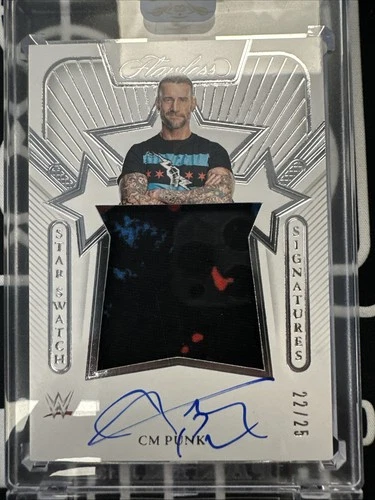 2024 Panini Flawless WWE Star Swatches CM Punk Patch Auto 22/25 SEALED!