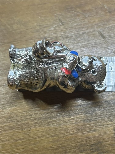 R Argento Saxophone Playing Silver Plated Teddy Bear - Made In Italy VGC - Picture 12 of 14