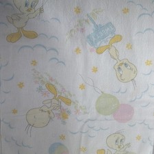 Vintage Baby Looney Tunes Receiving Blanket Tweety NO TAGS