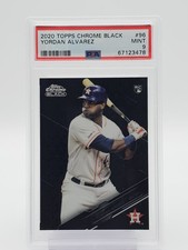 YORDAN ALVAREZ 2020 TOPPS CHROME BLACK ROOKIE #96 ASTROS PSA 9 Q5916
