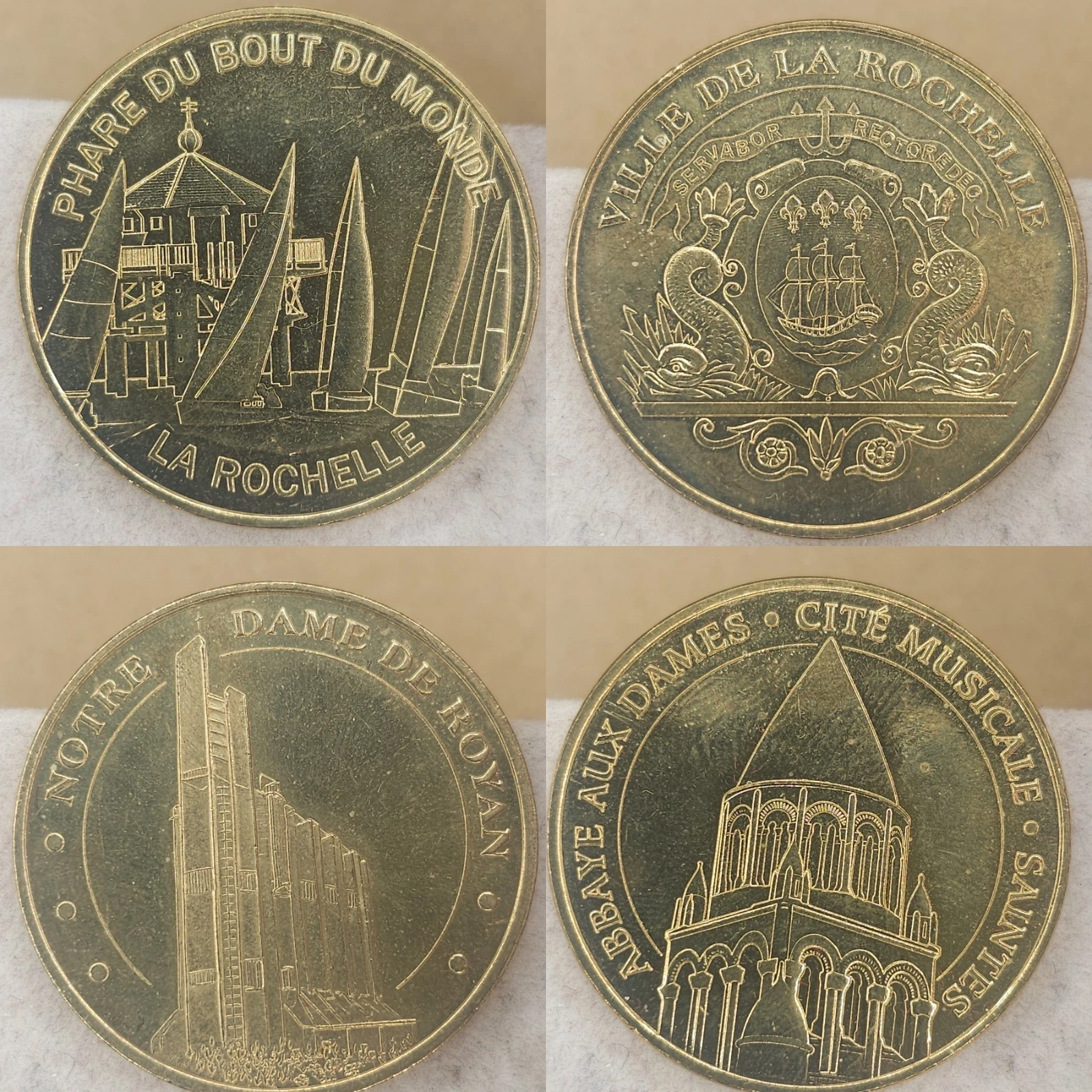 Charente-Maritime 17 - Lot Jetons Touristiques Médailles Monnaie de Paris