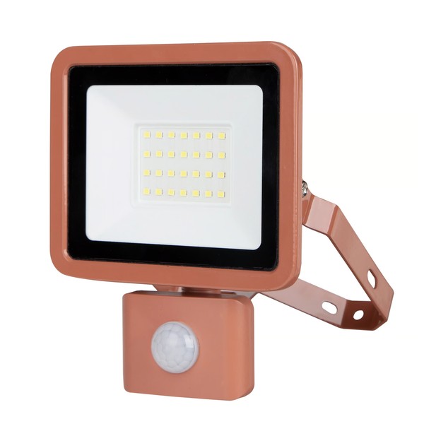 Rev Led-Fluter Eco+, Mit Sensor, 20W, 6500K, 1700Lm, Kaltweiß, IP44, Terracotta-image