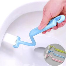 Curved Toilet Brush Long Handle Deep Cleaning Bathroom Corner Scrub Tool