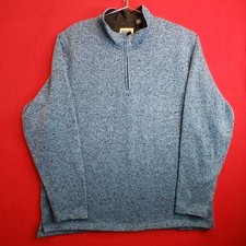 Wrangler Authentics Men's Sweater Fleece Quarter Zip Size XL BLUE