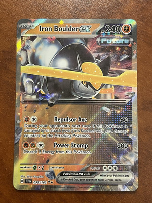 Pokémon-Iron Boulder ex-Temporal Forces-099/162-Holo Double Rare-Full Art-NM