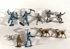 New ListingVintage Marx Hong Kong Cowboys & Indians Plastic Figures Animals Lot of 10 Mixed
