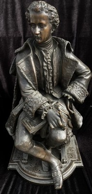 Desire Pierre Louis Marie Antique French Bronze Sculpture Statue Neoclassical
