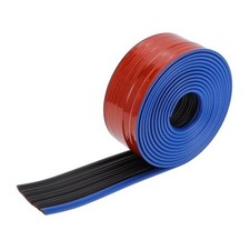 Universal 13Ftx2.54In Car Side Skirts Protector 4m x 6.5cm L x W Blue