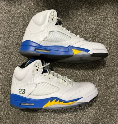 Air Jordan 5 Retro Laney Varsity Royal Blue Yellow White   Men s Size [10] - OG